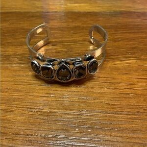 Art Deco Style Silver tone Cuff